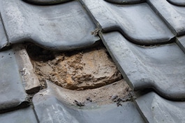 屋根材のズレや割れ